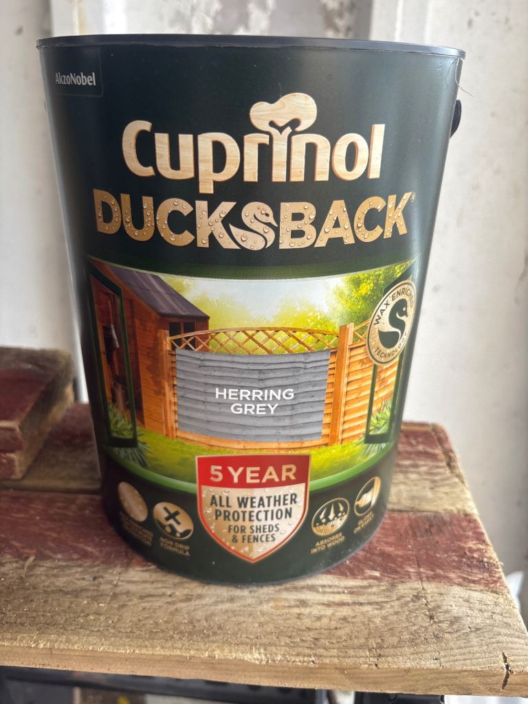 Cuprinol Duckback fence paint
