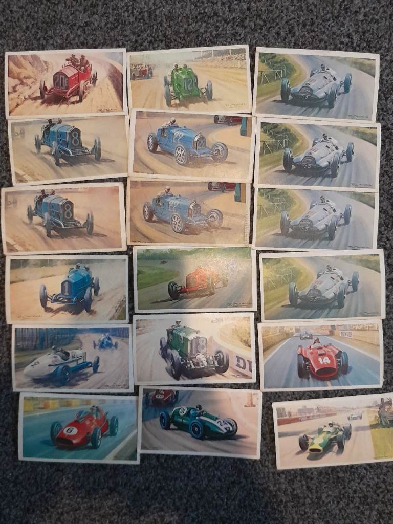 Vintage Mobil oil "The Story of Grand Prix Motor Racing" collectable cards