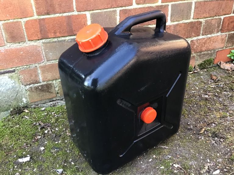 Caravan grey waste water container