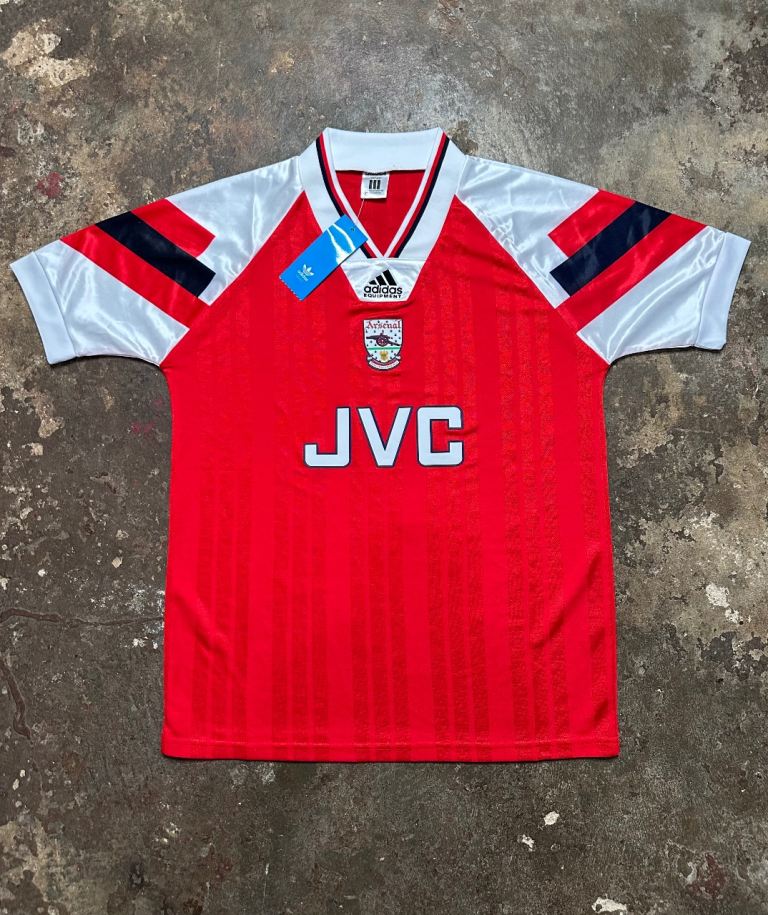 Arsenal 1990/92 Home Shirt – Adult Small – New Adidas JVC Retro Football Jersey