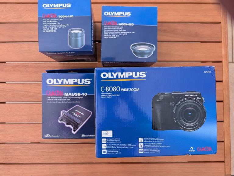 Olympus 8080 Camera, plus Accessories