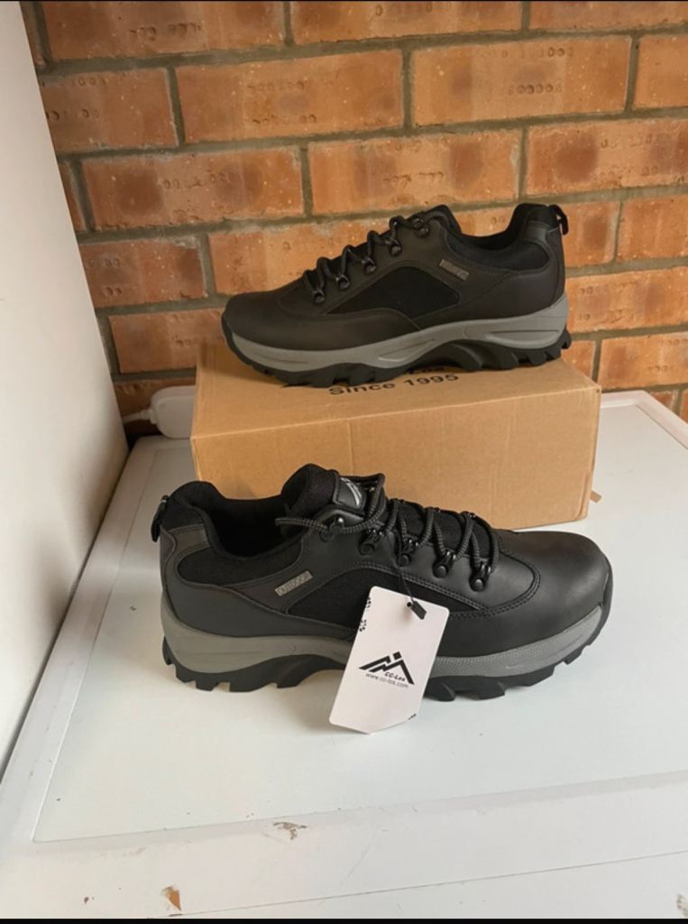 Men hiking, work boots