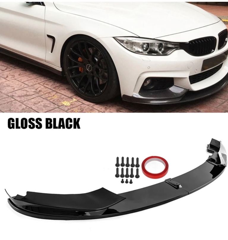 BMW F32 / F33 / F36 M-Sport Front Splitter – Gloss Black 