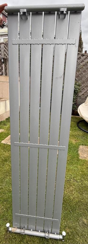 Grey vertical radiator 