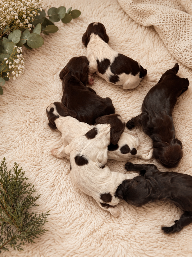 Beautiful Sprocker Spaniel pups 6 days old 