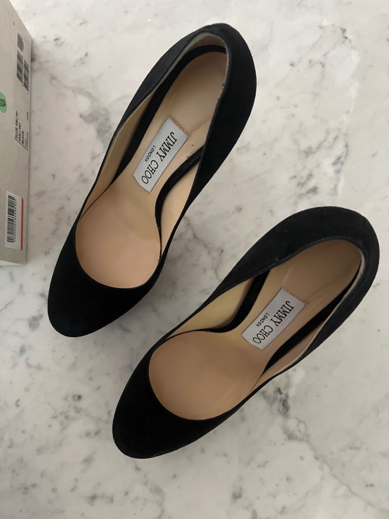 Jimmy Choo suede stiletto heels size 37 (4 UK) 