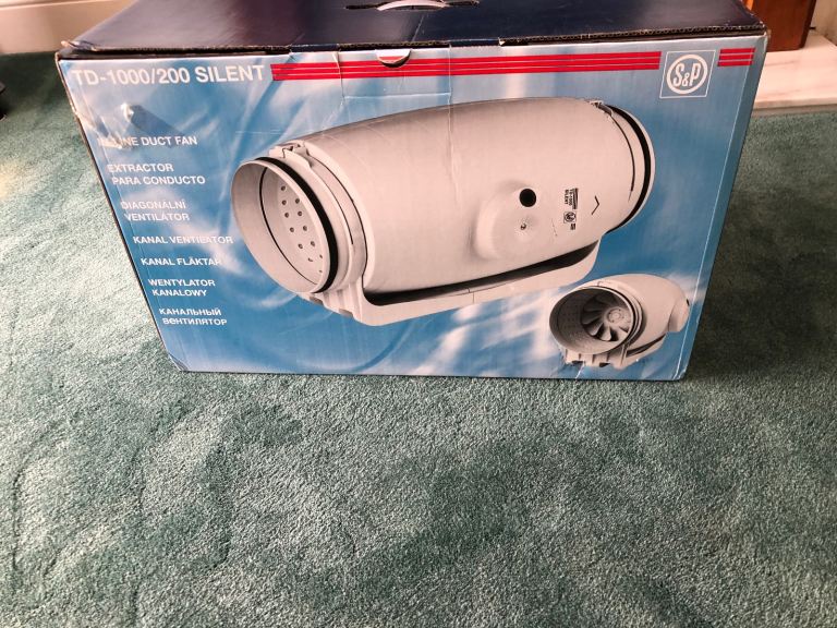 S&P TD-1000/200 Silent In-Line Duct Fan