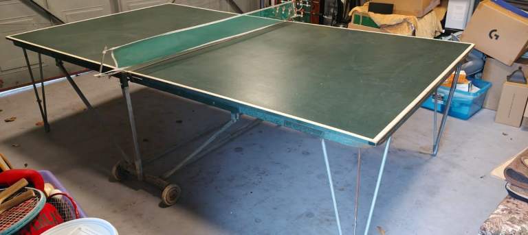 Full-Size Table Tennis Table – Foldable, Fair Condition