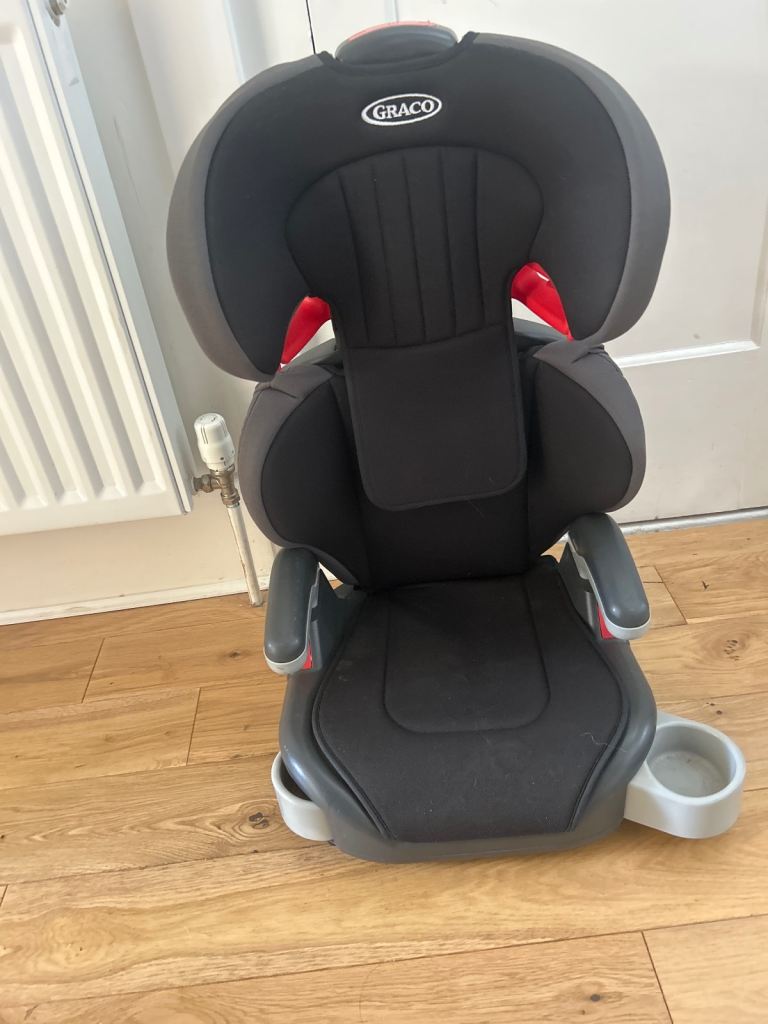 Graco Car Booster Seat - Black/Red, Good Condition