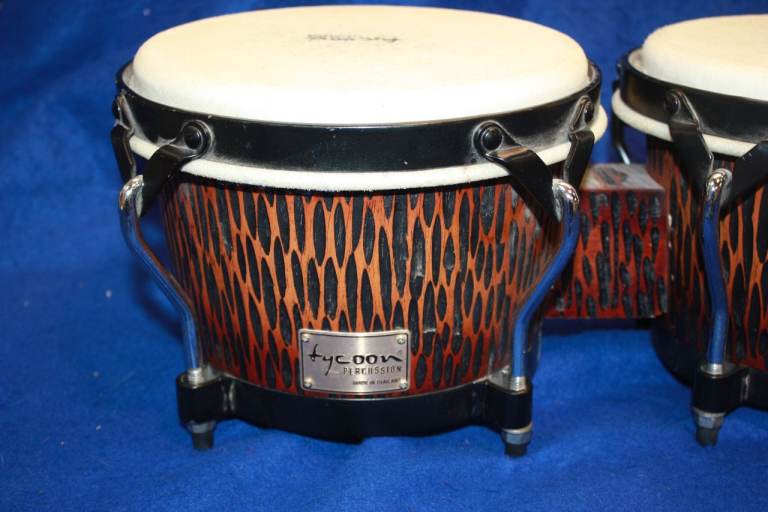 Tycoon Master Handcrafted Original Series Bongos Black Rims 7in + 8.1/2in Great Condition ~ £95 ono