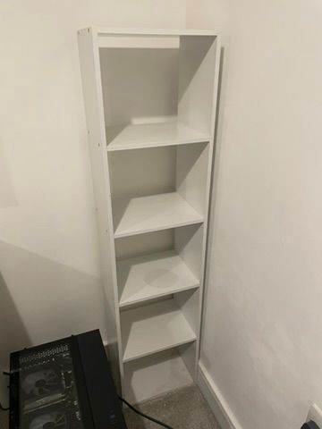 White 5-Tier Bookcase/Shelving Unit