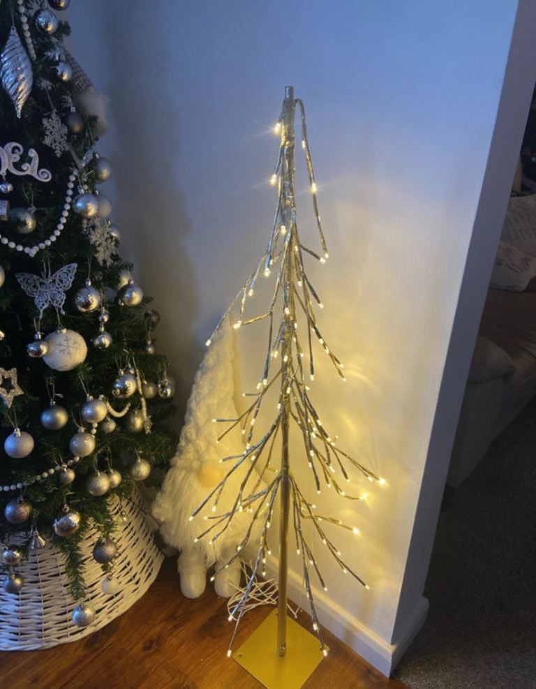 3 alpine gold twig trees 2x 4ft 1x 6ft from House of Fraser brand new and boxed