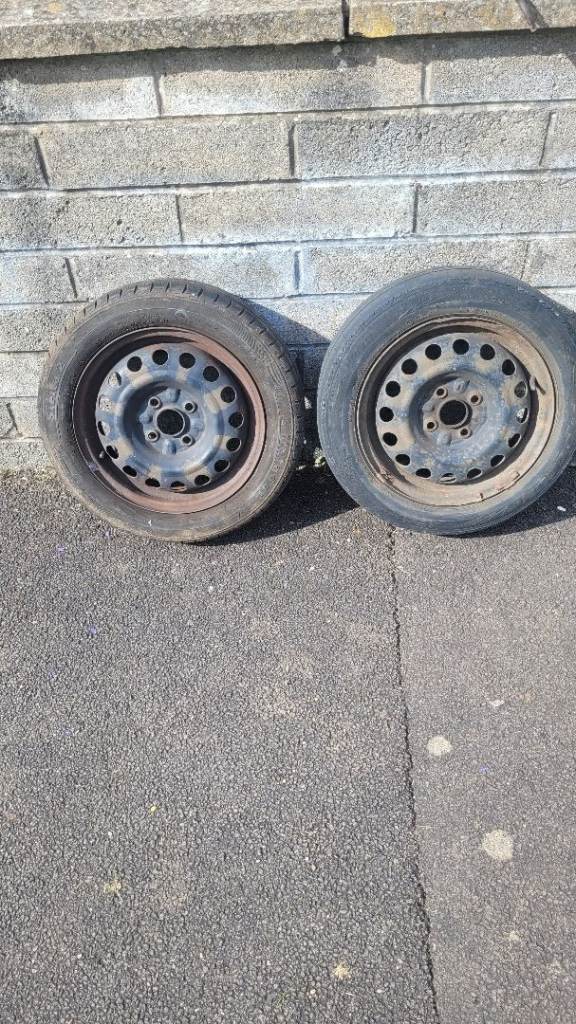 2 steel wheels 