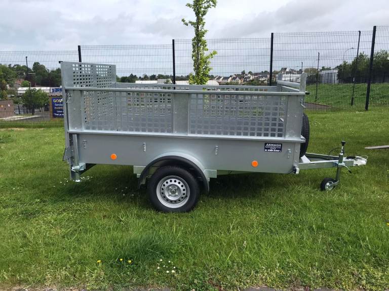 New 8x5ft car trailers with removable meshsides and ramp door