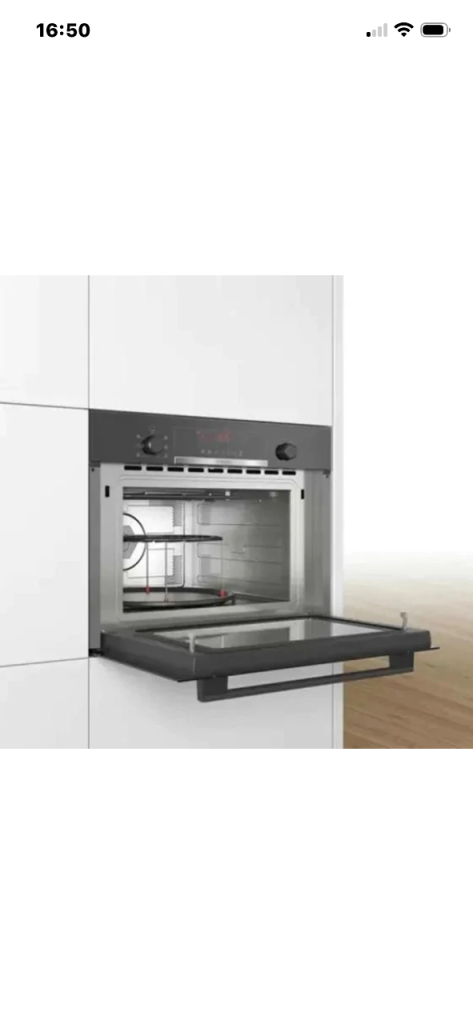 Bosch Series 4 CMA583MB0B Built-In Combination Microwave with Grill, Black