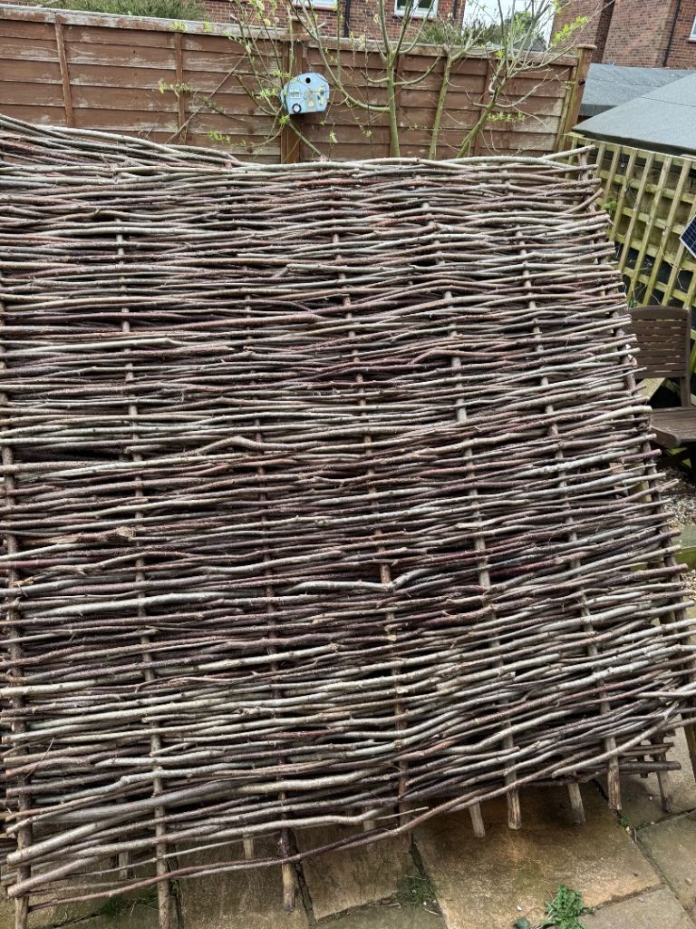 Hazel fence panels
