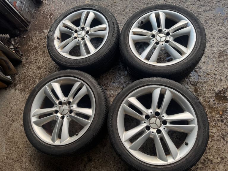 Mercedes C CLASS CLK SLK 17” Staggered  Alloy Wheels & TYRES 8.5j ET30 7.5j ET36