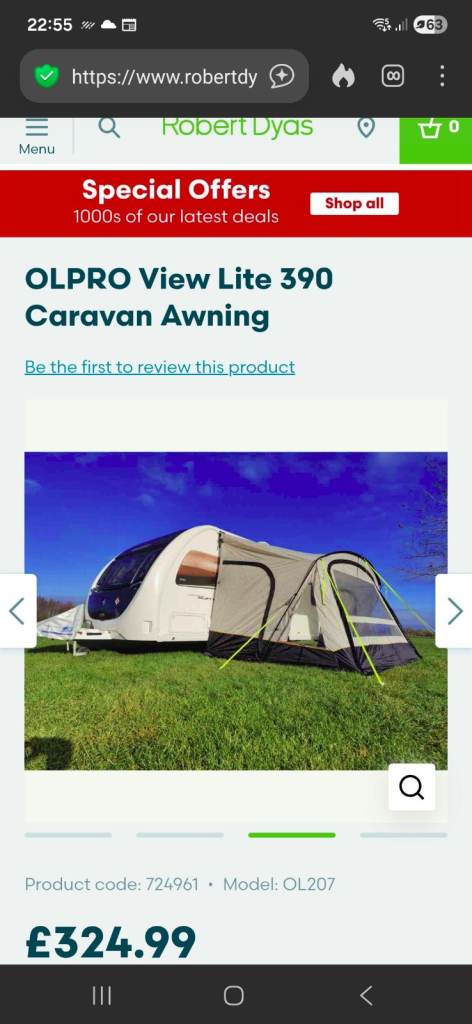 Olpro View Lite 390 Caravan Awning