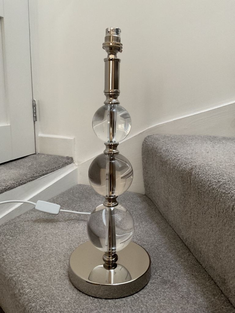 Laura Ashley large Table Lamp with Clear Glass Orbs