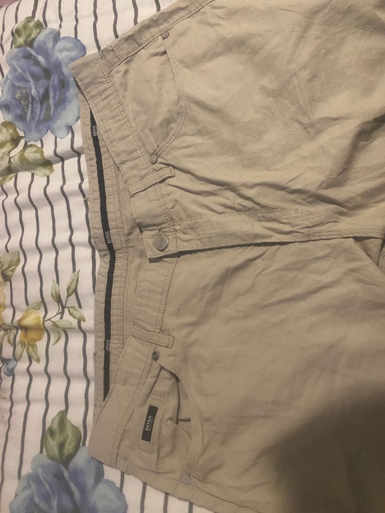 BOSS Oakland Men's Chinos W40 L32 – Beige, Good Condition