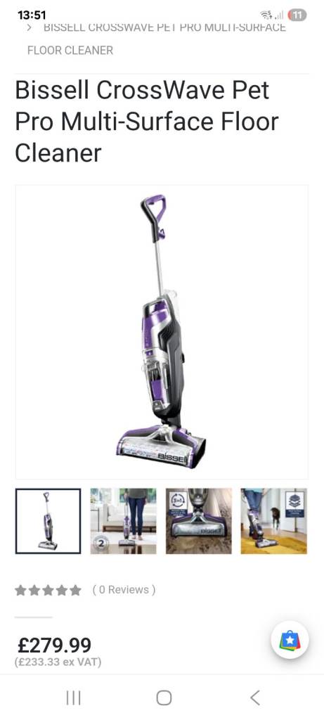 Crosswave advanced pet pro