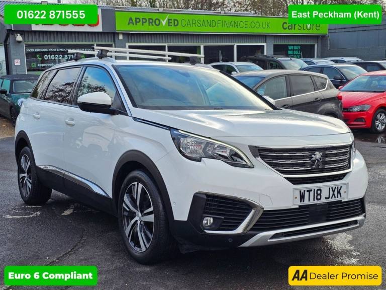 2018 Peugeot 5008 White 1.6 THP Allure Euro 6 SUV, 59,300 miles, ULEZ compliant, Auto, Sat Na HAT...