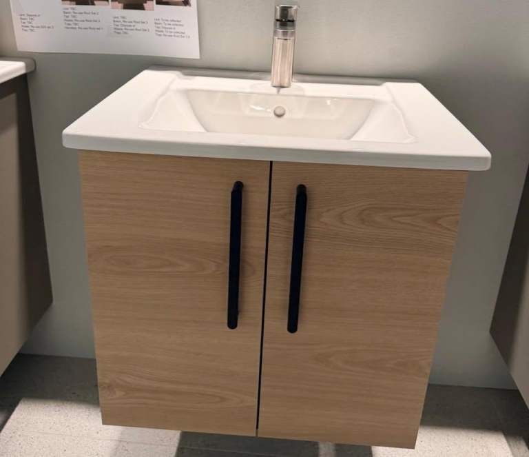 Vanity Unit VitrA Wall-Hung with Basin – Oak Finish