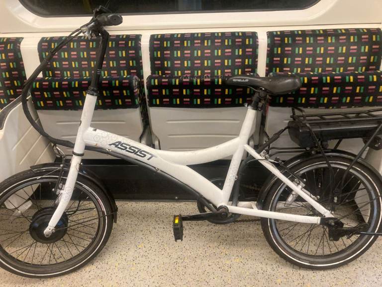 ASSIST Electric Folding Bike – White, Good Condition