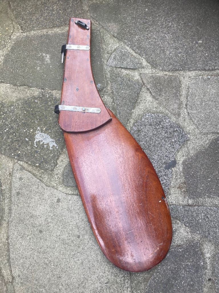 Mahogany wooden tilting rudder 