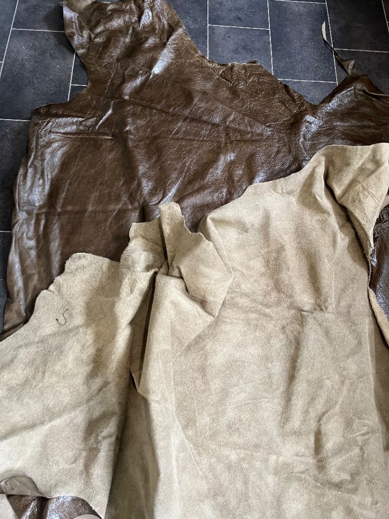 Large green Leather Hide – Good Condition