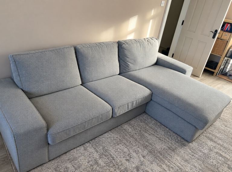 IKEA KIVIK 3-Seater Sofa with Chaise & 2-Seater – Grey
