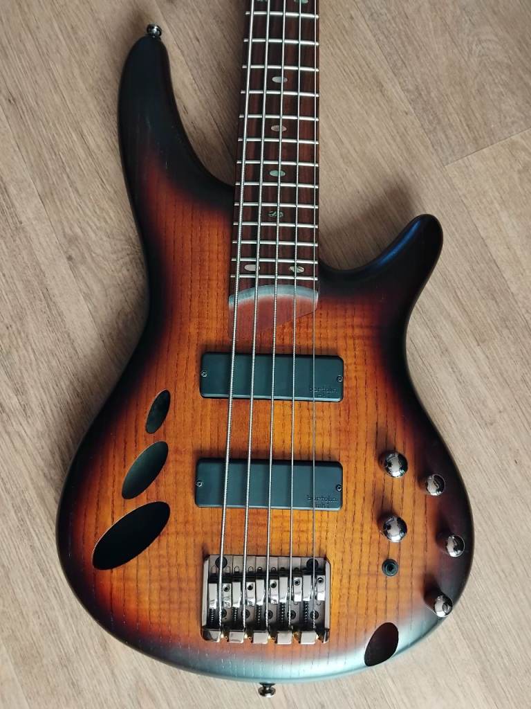 Ibanez 5 string bass guitar semi hollow SR30TH5II 30th anniversary Bartolini pickups new strings 
