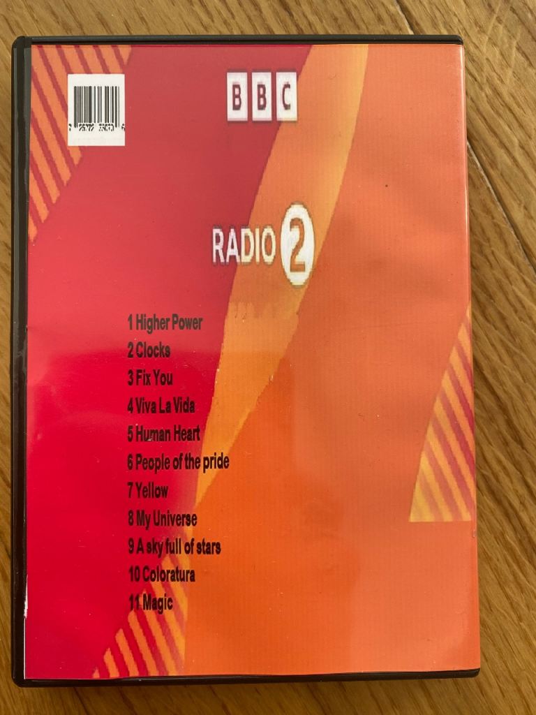 Coldplay bbc radio 2 in concert dvd