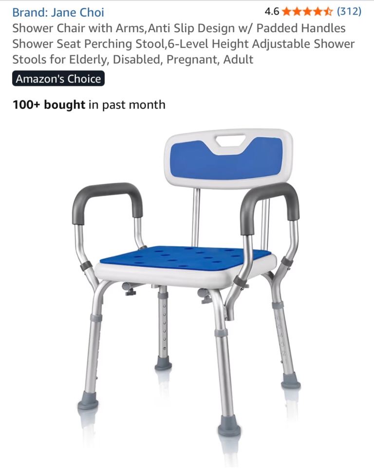 Adjustable shower chair 