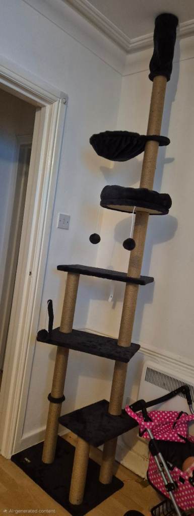 Cat tree adjustable floor to ceiling