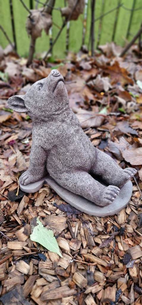 Resting Bear stone statue,garden ornament