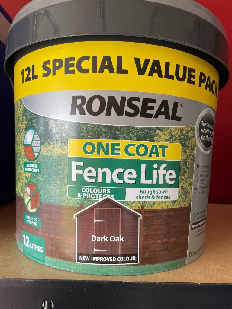 Ronseal Dark Oak Fence Paint