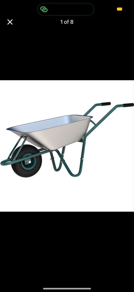 New 85L Galvanised Steel Wheelbarrow for Garden & Outdoor Jobs