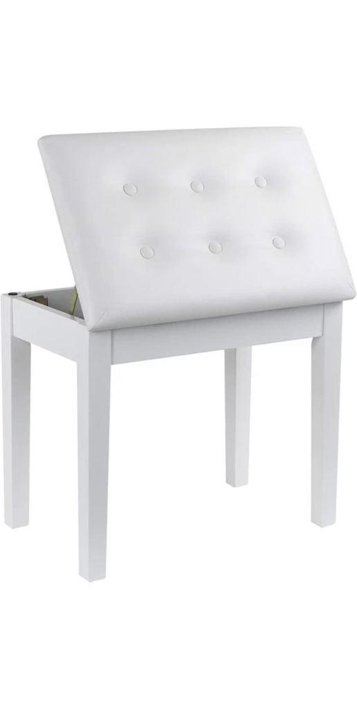 Grandma Shark Piano Stool, Dressing Table Stool Single Seat Keyboard Bench White