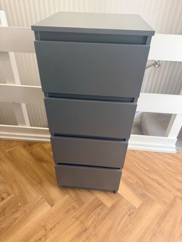 ikea malm 4 drawer dresser grey IKEA Malm 4 Drawer Dresser