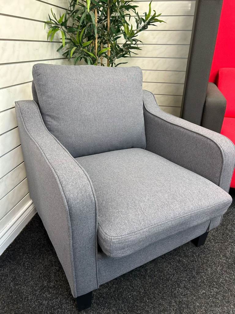 NEW GREY OFFICE ARMCHAIR