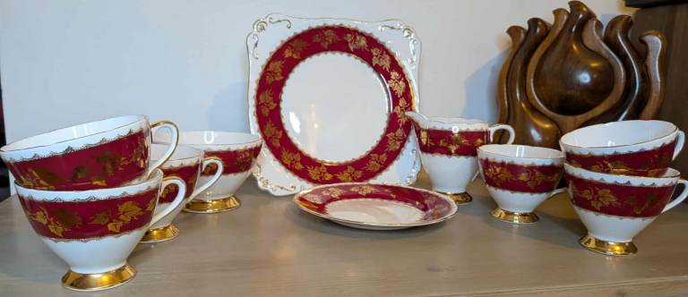 Gladstone China Tea Set, Platters, Cream Jug, Sugar Bowls etc. 