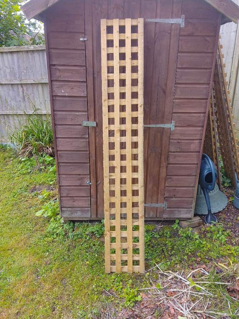  5 Wooden Garden Trellis Panel – Natural Light Wood