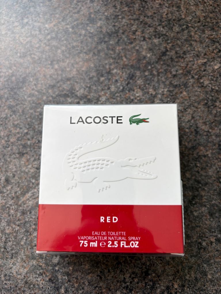 Lacoste Red Eau de Toilette 75ml - Brand New, Sealed