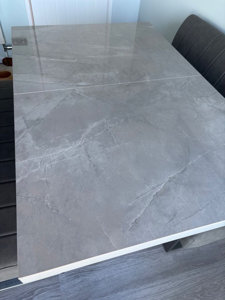Furniture village Grigio small extendable dining table