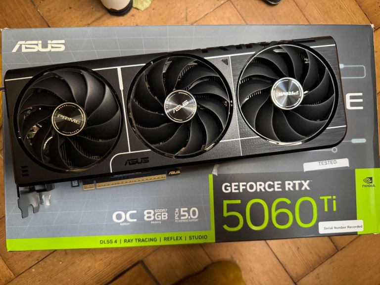 ASUS RTX 5060 Ti 8GB Graphics Card 3x fan UNDER WARRANTY 2028 | in ...