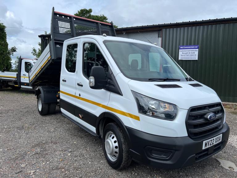 2022 Ford Transit 170BHP CREW D/CAB DROPSIDE TIPPER AIR CON 7TN GTW Dropside Tipper Diesel Manual