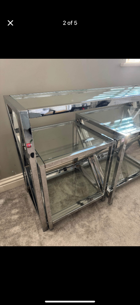 X3 glass chrome storage living stylish home units