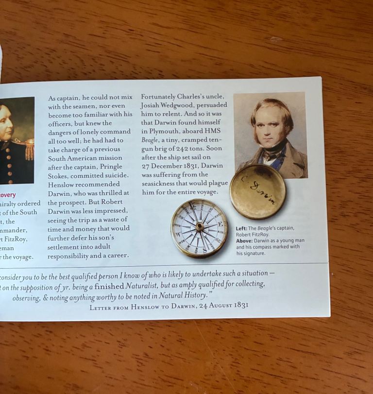 Royal Mail Book Of Stamps commemorating Charles Darwin