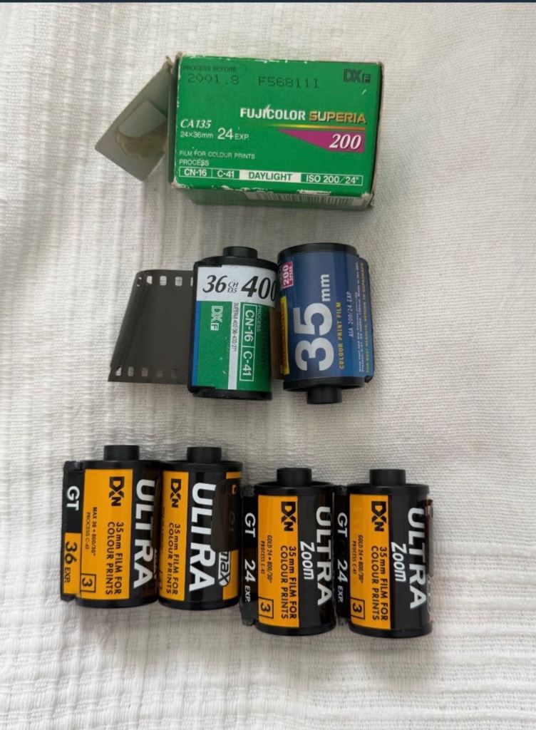 Expired film, 7 rolls 